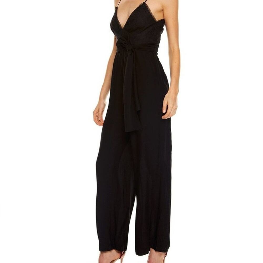 TALULAH La Maison Marigold Black Lace V-Neck Jumpsuit XS